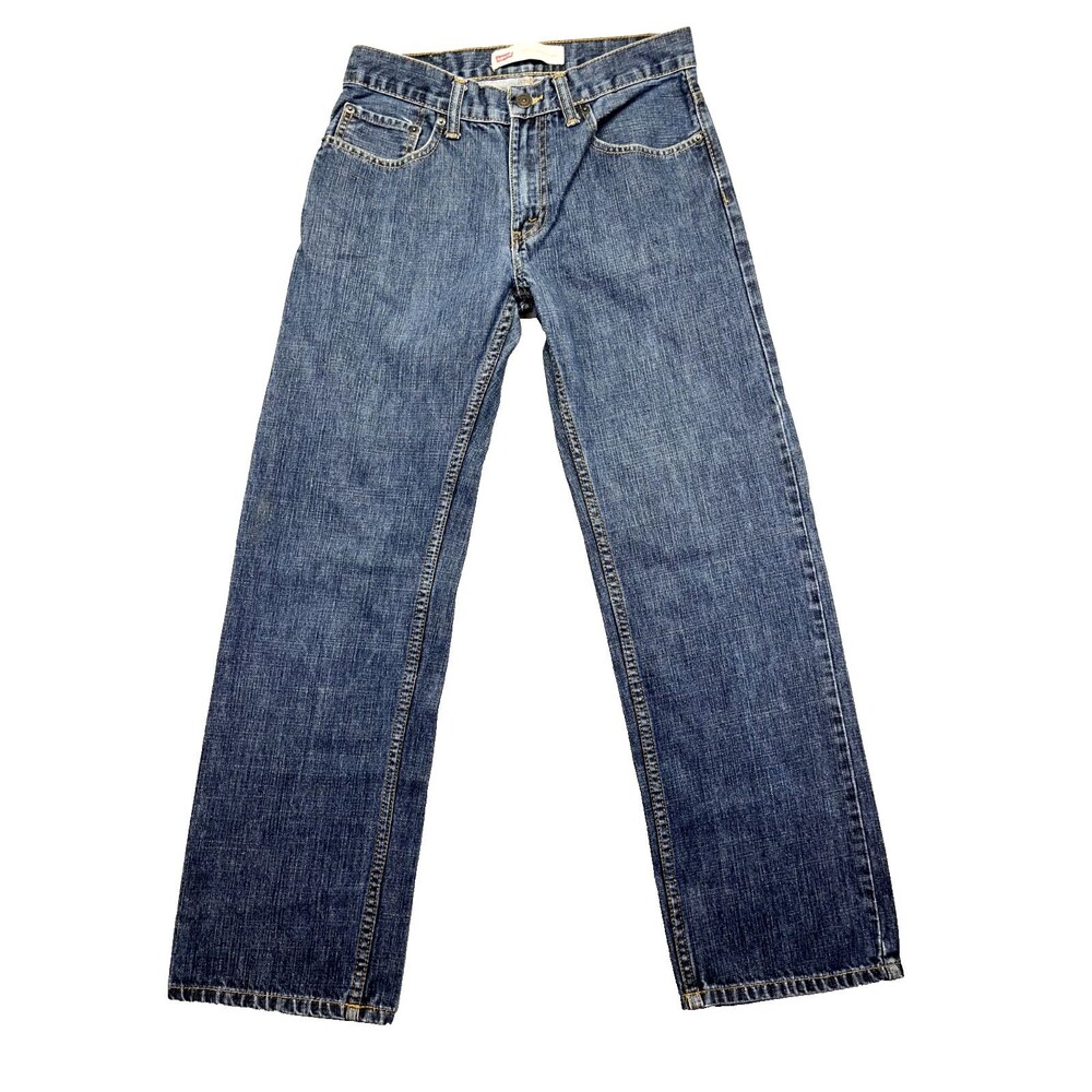 Levi's Womens 505 Regular Fit Denim Jeans Size 18 Dark Wash‎ Western 100% Cotton